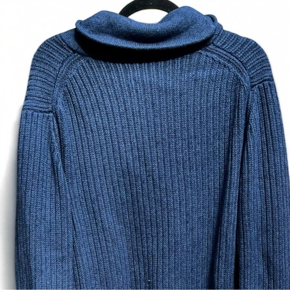 🌻Duluth Trading Company Blue Brigadier Shawl Collar Sweater Men's Size Medium - Picture 5 of 6